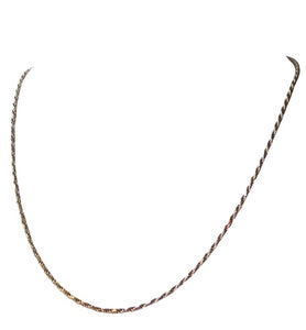 Italian Vermeil 1.5mm Rope Chain 24" Necklace 10024D