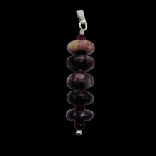 Load image into Gallery viewer, Natural Purple Lepidolite Dangle Sterling Silver Pendant | 1 1/2&quot; Long |

