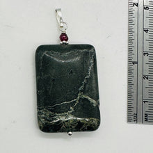 Load image into Gallery viewer, Tsunami Stone and Garnet14K Gold Filled Pendant | 35x25x7.5mm | Green, Red |
