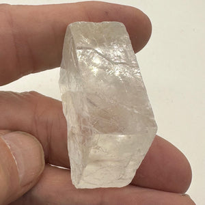 Optical Calcite Iceland Spar 39g Rectangular Display Specimen| 36x25x16mm| Clear