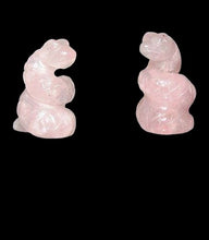 Load image into Gallery viewer, Carved Rose Quartz Snake Animal Beads | 20x11x7mm | Pink
