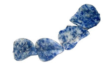 Load image into Gallery viewer, 4 Hand Carved Natural Sodalite Leaf Beads 009318SO
