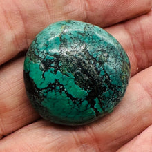 Load image into Gallery viewer, Turquoise Natural Focal 21g Nugget Bead | 29x29x19mm | Blue, Black | 1 Bead |
