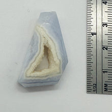 Load image into Gallery viewer, Chalcedony Druzy 28ct Designer Cut Pendant Bead| 29x21x8mm| Blue|1 Pendant Bead|
