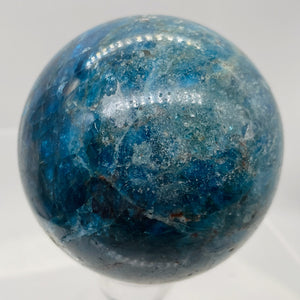 Apatite 435g Meditation Sphere | 2.63" | 66mm | Blue, White | 1 Display Specimen