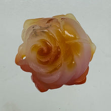 Load image into Gallery viewer, Carved Carnelian rose Flower Bead | Orange | 24x10mm | 1 Bead |
