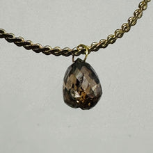 Load image into Gallery viewer, 1 Champagne 1.32cts Diamond Briolette 18K Pendant 10359I
