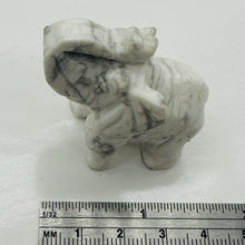 Load image into Gallery viewer, Trumpeting Elephant Carved Figurine | 1 Figurine| | 2 1/4 x 1 3/8" | White, Gray
