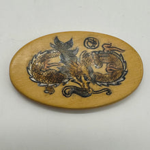 Load image into Gallery viewer, Chinese Year of the Dragon Pendant Bead | 2&quot; Long | Tan, Brown| 1 Pendant Bead |
