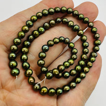 Load image into Gallery viewer, Natural Green Gold Red Freshwater Pearl Strand 76 Round 5mm Cultured Pearls
