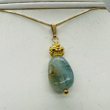 Load image into Gallery viewer, Aquamarine 14K Gold Filled Drop Pendant | 1 1/2&quot; Long | Aqua | 1 Pendant |

