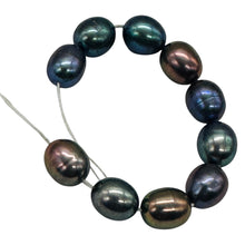 Load image into Gallery viewer, Blue, Pink &amp; Lavender Freshwater Pearls ' Near-Round Oval ' 7x6mm ' 10 Pearls
