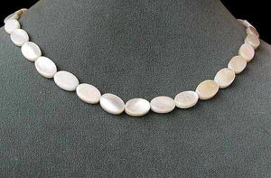 4 Natural Mother of Pearl Shell 12x8mm Oval Beads 004367