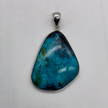 Load image into Gallery viewer, Chrysocolla Beautiful Sterling Silver Pendant | Blue | | 2&quot; Long | 1 Pendant |
