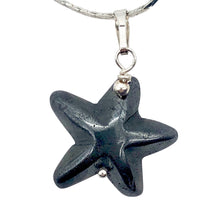 Load image into Gallery viewer, Hematite Starfish Pendant Necklace | Semi Precious Stone | Silver Pendant |
