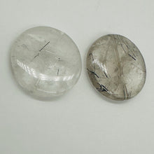 Load image into Gallery viewer, 1 Tourmalated Quartz 30mm Disc Pendant Bead 7652A
