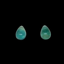 Load image into Gallery viewer, Rare 2 Seafoam Fluorite Pear Briolette Beads 9989
