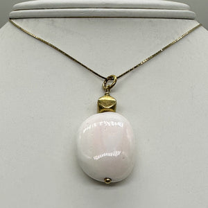 Conch Shell Drop 14K Gold Filled Pendant | Gentle Pink | 1 1/2" Long |