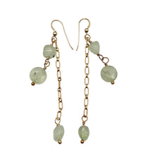 Load image into Gallery viewer, Dazzling Minty Green Natural Prehnite and 14Kgf Earrings
