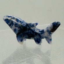 Load image into Gallery viewer, Shark Hand Carved Sodalite Figurine | 1 Figurine | | 1 3/4 x 1 1/2 | Blue, White
