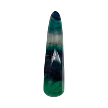 Load image into Gallery viewer, Fluorite Massage Crystal with Round Smooth End | 4x3/4"| Green, Purple| 1 Wand |

