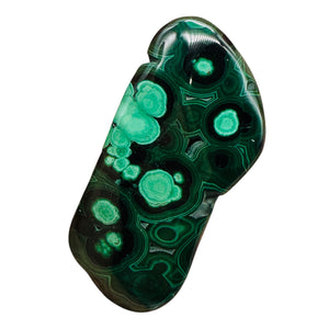 Malachite 47g Polished Gemstone WorryStone | 64x30x12mm | Green | 1 Specimen |