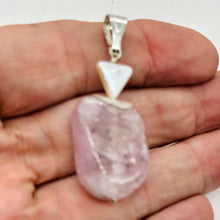 Load image into Gallery viewer, Kunzite and Triangle Pearl Sterling Silver Pendant | 2&quot; Long | Pink | 1 Pendant|
