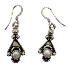 Load image into Gallery viewer, Fresh Water Pearl Sterling Silver Drop Earrings | 1 1/4&quot; Long | White | 1 Pair |
