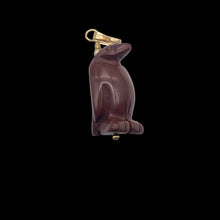 Load image into Gallery viewer, March of The Penguins Jasper Carved Bead &amp; 14Kgf Pendant| 1 3/8&quot; Long| Red |
