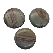 Load image into Gallery viewer, 3 Martian Landscape Jasper Disc Pendant Beads 009195
