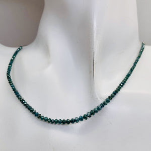 17.5cts Blue Diamond Faceted Roundel Bead Strand 110361