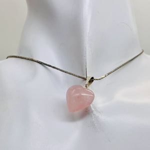 Rose Quartz Heart Pendant | 7/8" Long | Pink | 1 Pendant |