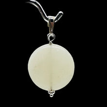 Load image into Gallery viewer, Gemmy Peruvian Opal Sterling Silver Pendant | White |1 1/4&quot; (Long) | 20mm |
