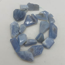 Load image into Gallery viewer, Drusy Blue Chalcedony 100g Quadrilateral Strand| 35x22 to 22x19mm | Blue, White|
