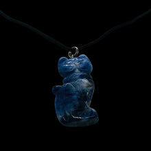 Load image into Gallery viewer, Sodalite Stone Kitty Cat Pendant Necklace | 1 1/4&quot; Long | Blue, White |
