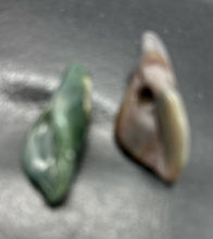 Load image into Gallery viewer, Fancy Jasper Lily Carved Flower Beads | 35x16x12mm | Green, Maroon | 2 Beads |
