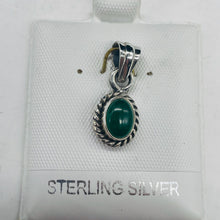 Load image into Gallery viewer, Green Agate Sterling Silver Drop Pendant | 3/4&quot; Long | Green | 1 Pendant |
