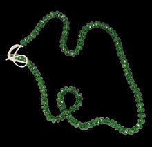 Load image into Gallery viewer, 143cts Natural Green Chrome Diopside Faceted Strand 9797
