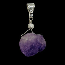 Load image into Gallery viewer, Amethyst Natural Crystal Sterling Silver Pendant | 1 1/2&quot; Long | Purple |
