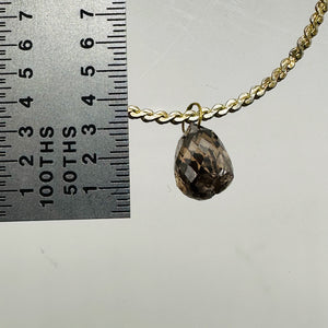 1 Champagne 1.32cts Diamond Briolette 18K Pendant 10359I
