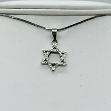 Load image into Gallery viewer, Star of David Sterling SilverPendant Charm | 1&quot; Long | Silver | 1 Pendant Charm|
