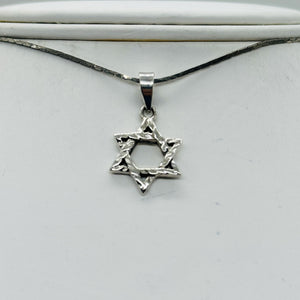 Star of David Sterling SilverPendant Charm | 1" Long | Silver | 1 Pendant Charm|