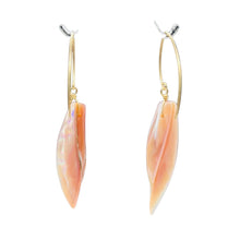 Load image into Gallery viewer, Designer Pink Mussel Shell 14K Gold Filled Earrings | 2 1/2&quot; Long |
