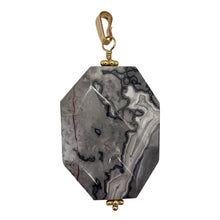 Load image into Gallery viewer, Picasso Jasper 14K Gold Filled Pendant | 1 3/4&quot; Long | Gray/Black| 1 Pendant |
