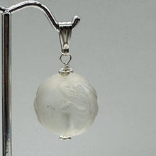 Load image into Gallery viewer, Dragon Carved Quartz Sphere Sterling Silver Pendant Necklace| 20mm| 1 1/4&quot; long|
