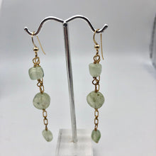 Load image into Gallery viewer, Dazzling Minty Green Natural Prehnite and 14Kgf Earrings
