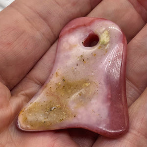 71 Carats Designer Very Deep Pink Peruvian Opal Pendant Bead 9867AH