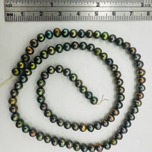 Load image into Gallery viewer, Blue Purple Peacock Freshwater Pearl Beads 5mm Round 90 Pearls Jewelry Making
