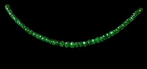 Radiant Green Tsavorite Garnet Faceted Graduated Bead Strand 17 inches| 63.5ct|