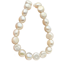 Load image into Gallery viewer, Baroque Creamy White FW Pearl 8&quot; Strand| 9.5x9x6 to 13x9x6mm| White| 21 Pearls |
